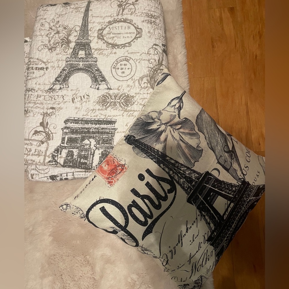 Paris twin quilt & Paris sham (pillow not included)